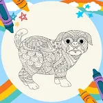 Cover Image of Baixar Coloring Book: Dog Mandala  APK