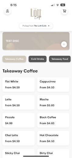 Android application The Lott Cafe screenshort