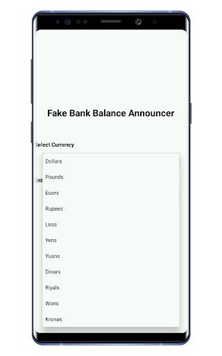 Fake Bank Balance Announcer Screen 2