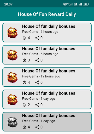 House Of Fun Reward Daily