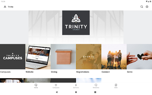Screenshot of The Trinity Church App