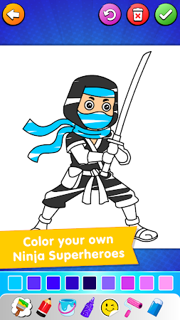 Game screenshot Super Hero Games Coloring hack