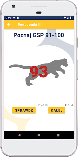 Android application Poznaj GSP screenshort
