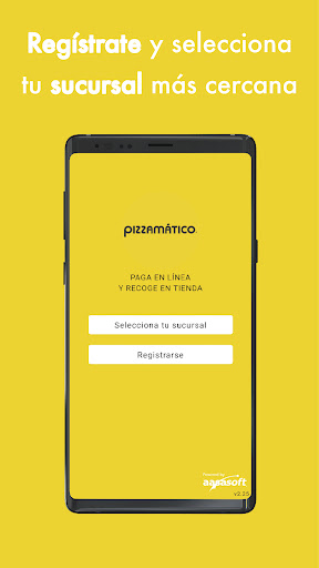 Android application Pizzamático screenshort