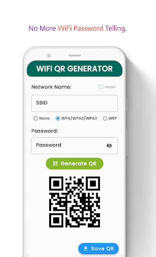 WiFi QR Code Generator 2024 Screen 3
