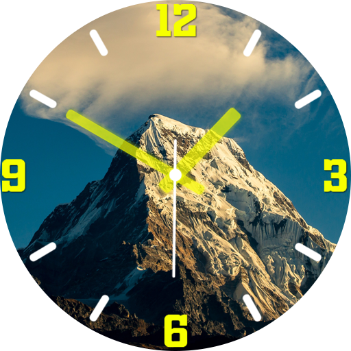 Mountains Clock Live Wallpaper