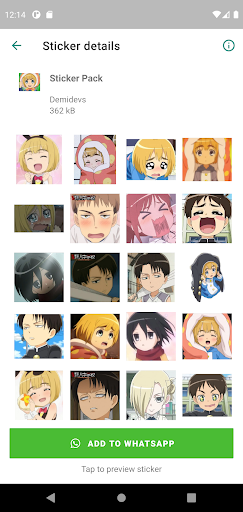 Shingeki No K anime stickers