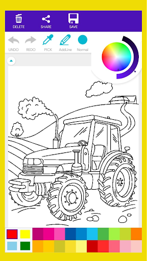 Android application Tractor Coloring Book screenshort