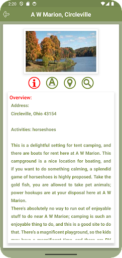 Ohio Campgrounds Screen 2