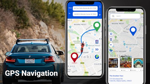 Screenshot of Voice GPS Map Navigation Route
