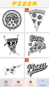 Pizza Pixel Art Color