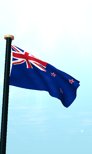 New Zealand Flag 3D Wallpaper Screen 2