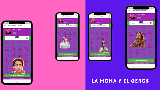 Stickers de la Mona y Geros.