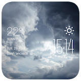 Cloudy weather widget/clock icon
