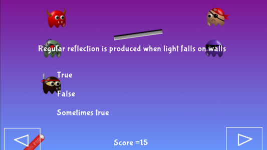 Reflection and refraction game Unknown