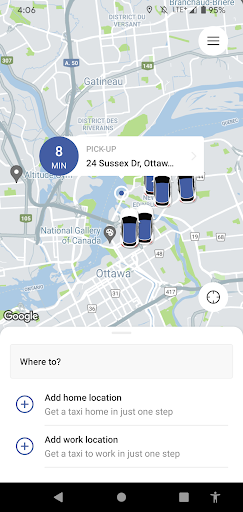 Blueline Taxi Ottawa Screen 2