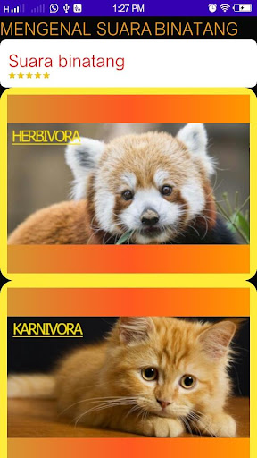 Kumpulan Nama nama dan Suara B Screen 2