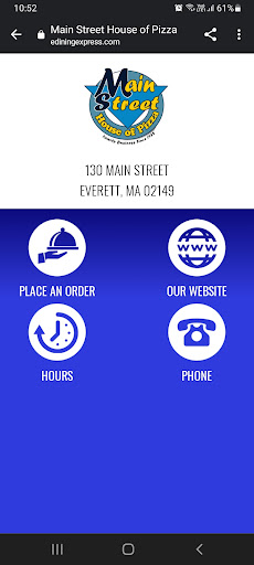 Android application Main Street House of Pizza screenshort