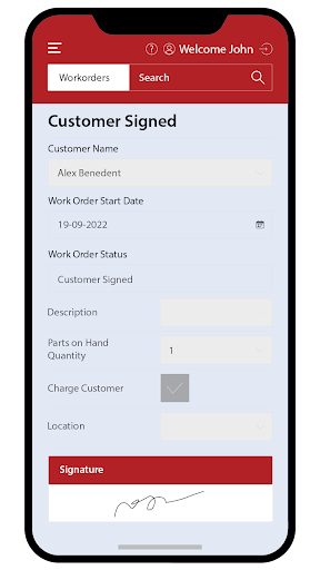 Android application Field Service Maintenance screenshort