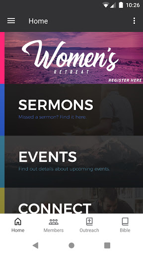 Android application The Mission Church screenshort