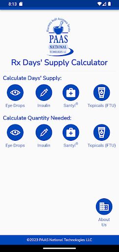 Android application Rx Days’ Supply Calculator screenshort