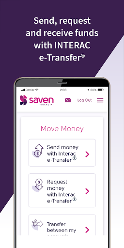 Saven Financial Mobile Banking Screen 2
