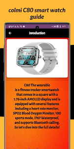 colmi C80 smart watch guide