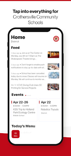 Android application Crothersville Comm. Schools screenshort