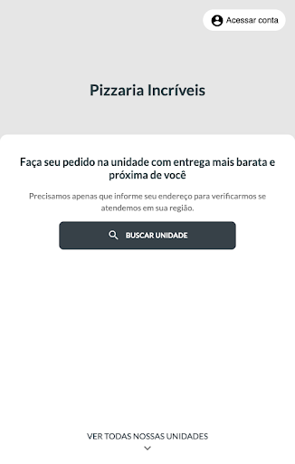 Android application Pizzaria Incríveis screenshort