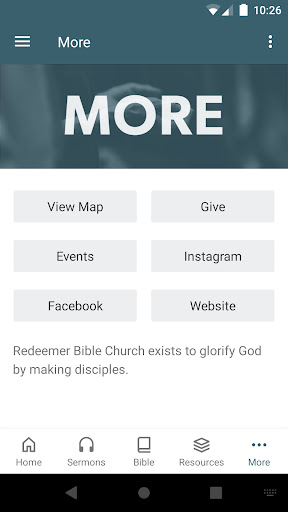 Redeemer Bible Church App Screen 3