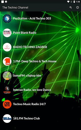 Android application The Techno Channel - Radios screenshort