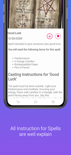 WitchCraft Spell - Spell Book Screen 2