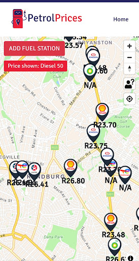 PetrolPrices.co.za Screen 2