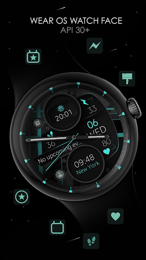Android application Dream 133 analog watch face screenshort