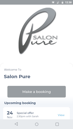 Android application Salon Pure screenshort
