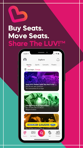 Android application LuvSeats - Buy Tickets Online screenshort