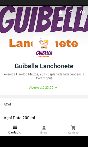 Android application Guibella Lanchonete screenshort