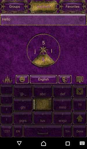 Purple Gold Chandelier Keyboar Screen 3