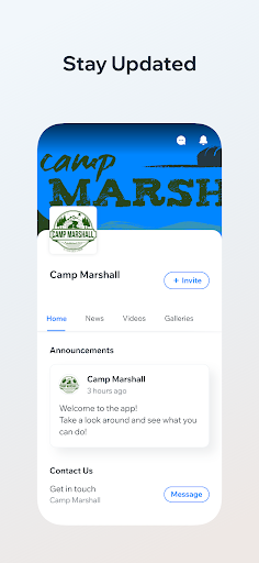 Android application Camp Marshall screenshort
