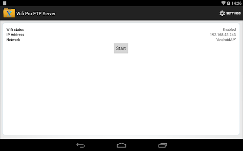 WiFi Pro FTP Server Screenshot