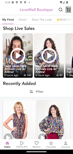Android application LoveWell Boutique screenshort