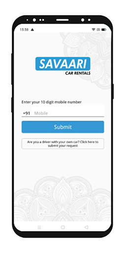 Savaari Driver Partner App Screen 2