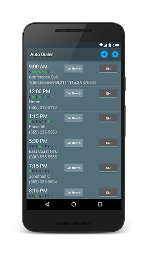 Android application Auto Dialer screenshort