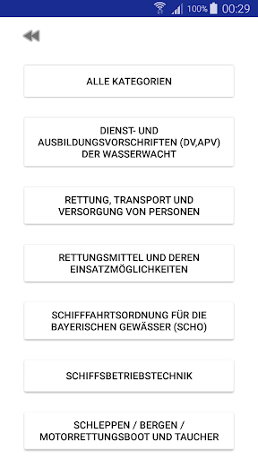 Android application BFS wasserwachtspezifischer Te screenshort
