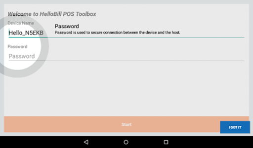 Android application HelloBill Bizkit screenshort