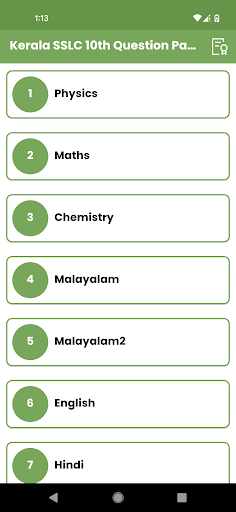 Android application Kerala SSLC Question Papers screenshort