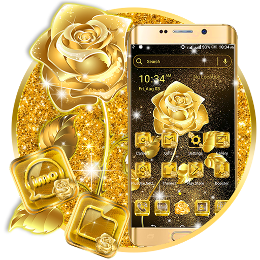 Golden Rose Launcher Theme logo