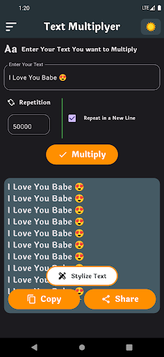 Text Multiplyer : Upto 50K Screen 2