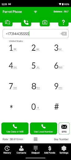 Parrot Phone Screen 2