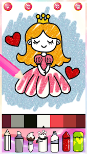 Dresses Glitter Coloring Game